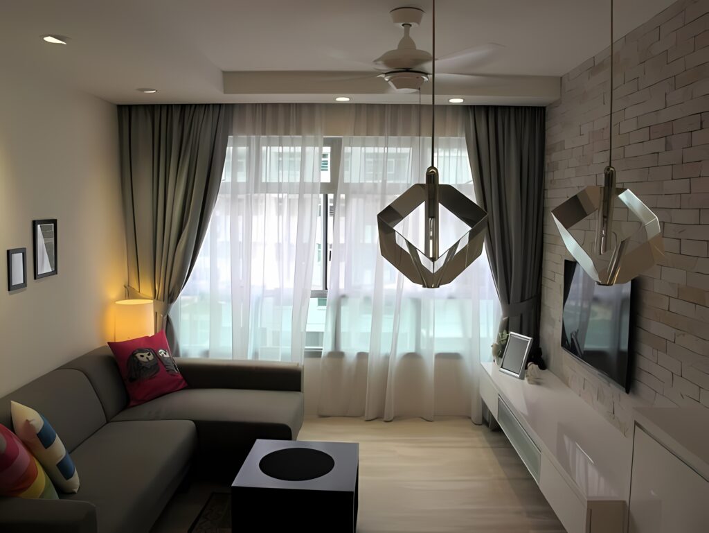 rèm phòng khách quận 6 sang trọng